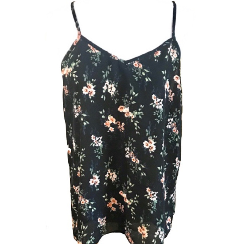 Black Floral Camisole